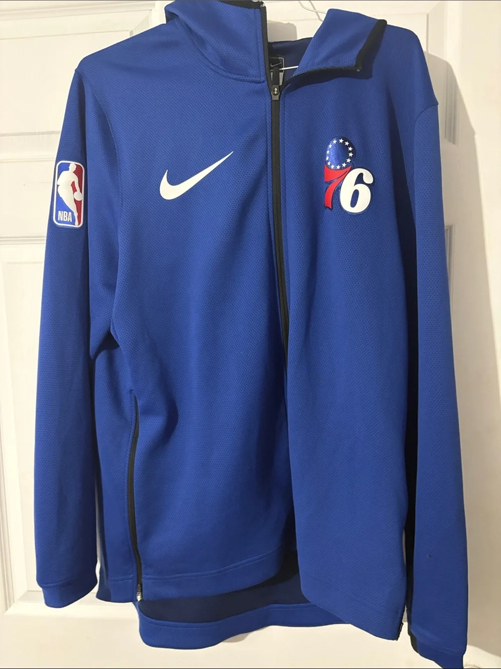 Nike Blue Philadelphia 76ers Team Zip Jacket